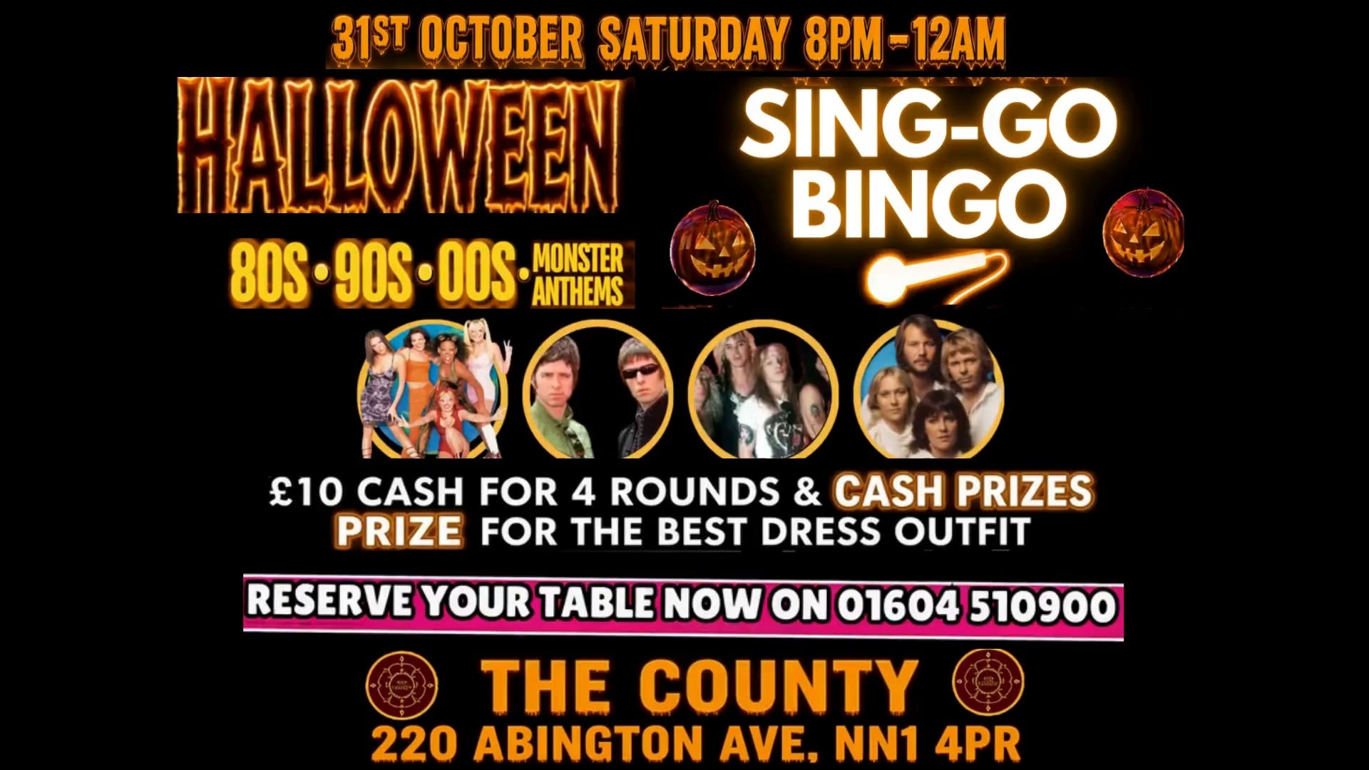 π Halloween Sing-Go Bingo π€ | The County Northampton